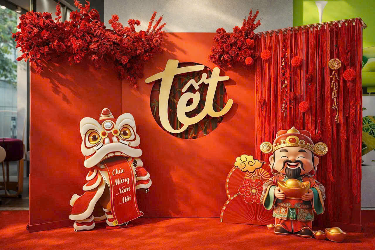 Cho Thuê Tiểu Cảnh Mành Tre Decor Trang Trí Tết - Decor Trang Trí Tết