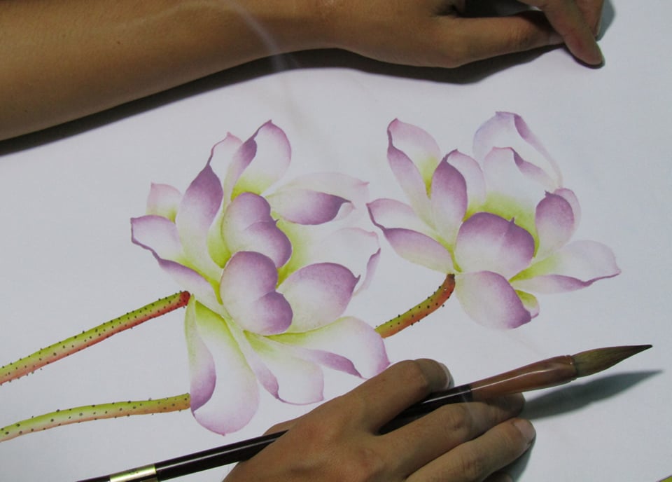 Hướng dẫn vẽ hoa sen tưởng không dễ mà dễ không tưởng với vài bước đơn  giản UwU